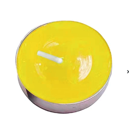 Velas aromáticas color amarillo 10pcs