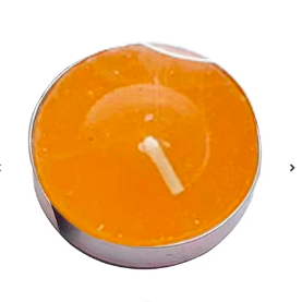 Velas aromáticas color naranja 10pcs