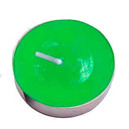 velas aromaticas color verde 10pcs