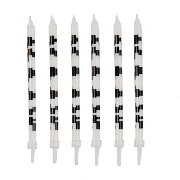 Velas blanco y negro 6pcs