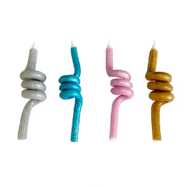 Velas espiral de colores 4pcs