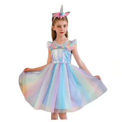 Vestido de unicornio 2pcs 