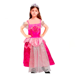 Vestido Princesa fucsia 1pcs