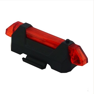 Luz 5 LED Rojos Trasera Recargable USB