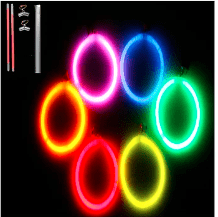 Aros fluorescentes 2pcs color aleatorio