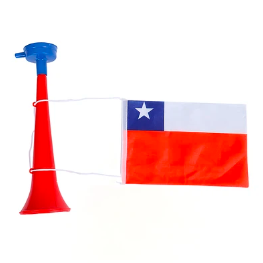 bocina con bandera de chile