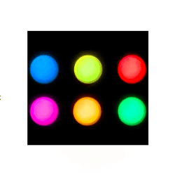 Circulo fluorescente color aleatorio