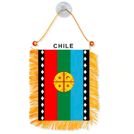 colgante bandera mapuche