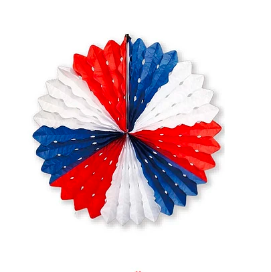 colgante de papel abanico fiestas patrias