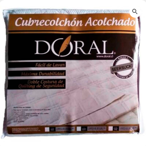 cubre colchon seersucker dora 1.5plz