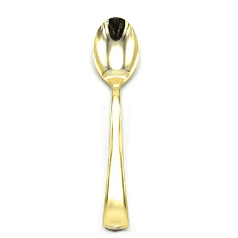 Cuchara plástica color oro 6pcs