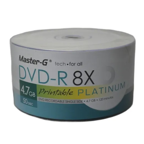 DVD Imprimible Master-G 8X 50 Uni.