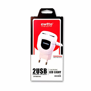 Cargador Ewtto 2 USB 1.2A