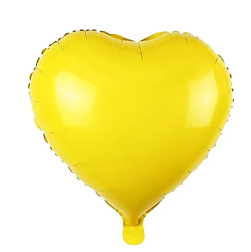 Globo corazón amarillo 45cm