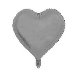 Globo corazón gris