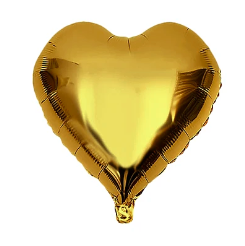 Globo corazón oro 18 pulgadas