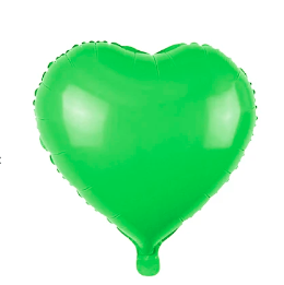 Globo corazón verde