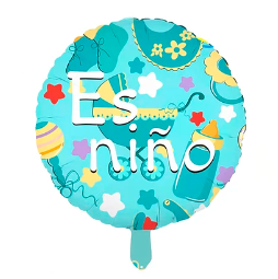 Globo metalico azul es niño