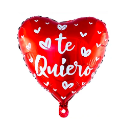 Globo metálico corazón rojo te quiero