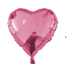 Globo metalico corazón rosa 9 pulgadas 2pcs