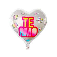 Globo metálico corazón te amo