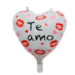 Globo metálico corazón te amo