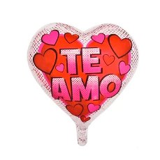 Globo metálico corazón te amo