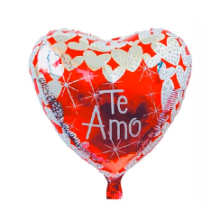 Globo metálico te amo corazón