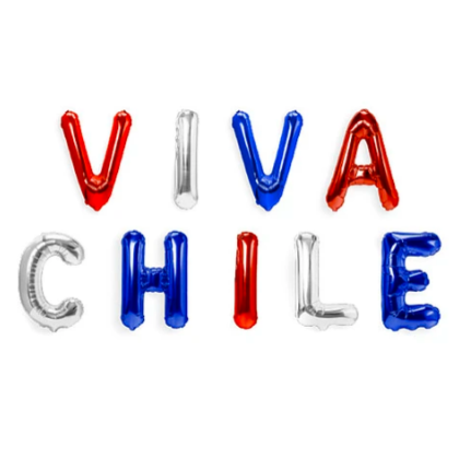 globo metalizado viva chile