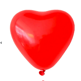 Globos de latex corazón 23cm rojo 8pcs