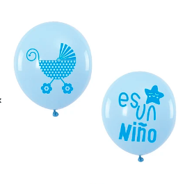 Globos de latex es un niño celeste 6pcs