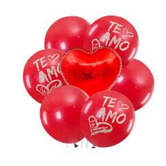 Globos de latex te amo 7pcs