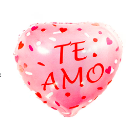 Globos metálico corazón te amo