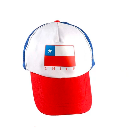 gorro jockey con bandera de chile