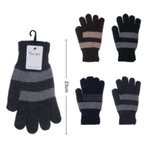 guantes de invierno con rayas