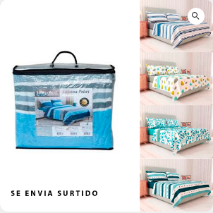 JUEGO DE SABANAS POLAR ESTAMPADA 2.5 PLAZAS (KING) 