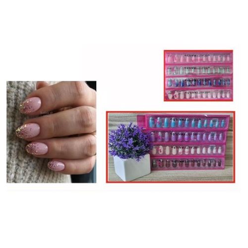 Juego de Uñas de Salón Instantánea 12Pcs