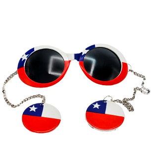 lentes con cotillon bandera