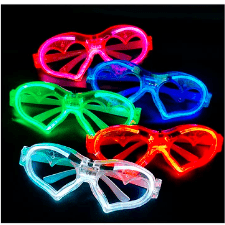 Lentes led de corazon color aleatorio