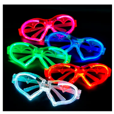 Lentes led de corazon color aleatorio