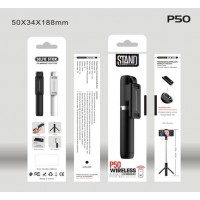 MONOPOD BLUETOOTH P50 CON TRIPODER NEGRO 