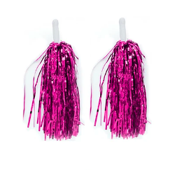 Pompones porrista fucsia 2pcs