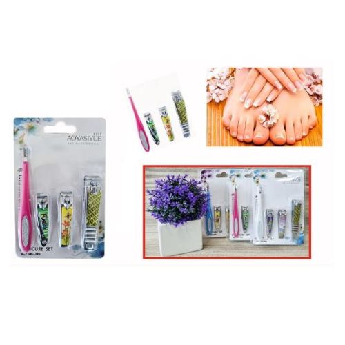 Set 4 Pcs Herramientas de Manicure y Pedicure