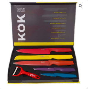 Set 6 Cuchillos Cocineros Colores – KÖK