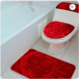  SET BAÑO LISO 3 PIEZAS DORAL BURDEO