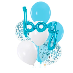 Set de globos azul boy 8pcs