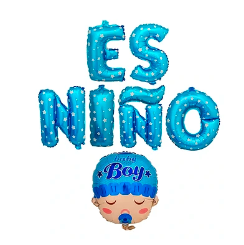 Set de globos es niño/ cara baby