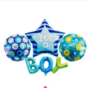 Set de globos its a boy 6 pcs