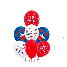 set de globos latex fiestas patrias 7pcs