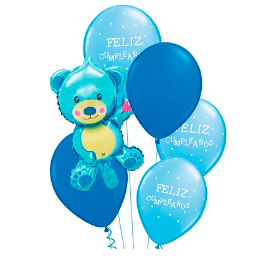 Set de globos mini oso azul de 6pcs